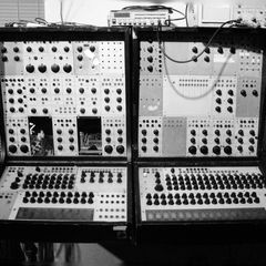A Buchla 100 series modular synthesizer