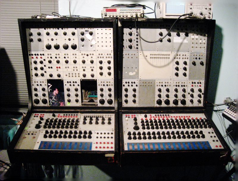 A Buchla 100 series modular synthesizer