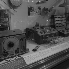 Tape recorder, tape loop equipment, beat frequency oscillator, and an EMS VCS3 from the BBC Radiophonic Workshop, 1958-98