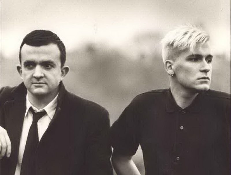John Balance and Peter Christopherson of Coil, black-and-white portrait