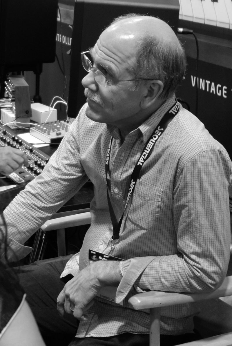 Dave Smith at the Sequential booth, 2015 NAMM Show