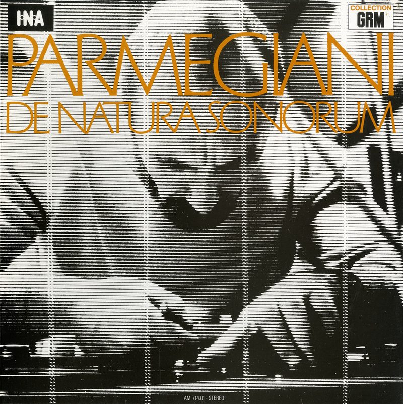 Cover of De Natura Sonorum by Bernard Parmegiani, original Ina-GRM vinyl sleeve