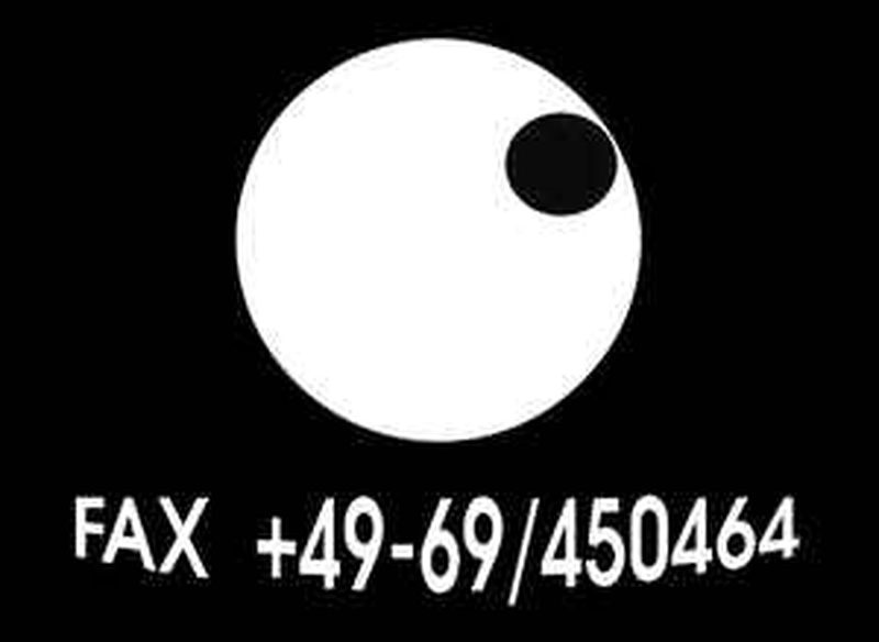 FAX +49-69/450464 label logo