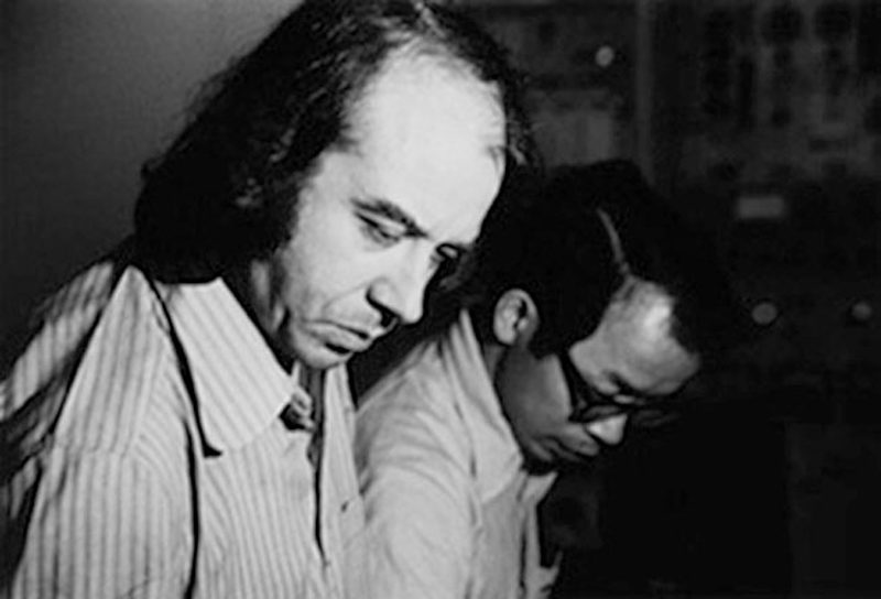 Jean-Claude Eloy working in a studio with a collaborator