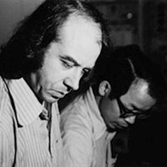 Jean-Claude Eloy working in a studio with a collaborator