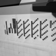 Detail of the UPIC system's graphic drawing tablet