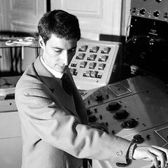 Luc Ferrari at a studio console