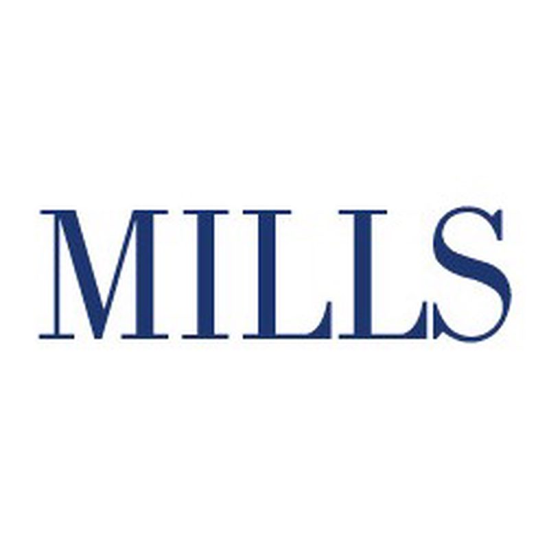 Mills wordmark, as used on Center for Contemporary Music release labels