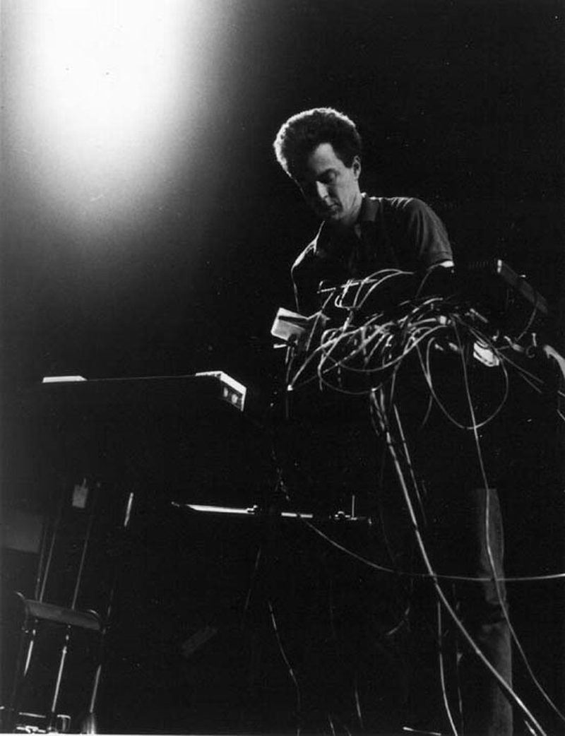 Nicolas Collins performing, somewhere in Europe, mid-1980s