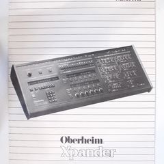 Oberheim Xpander owner's manual cover, showing the unit