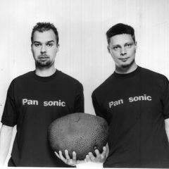 Mika Vainio and Ilpo Väisänen of Pan Sonic, one holding a large seed pod