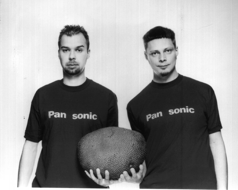 Mika Vainio and Ilpo Väisänen of Pan Sonic, one holding a large seed pod