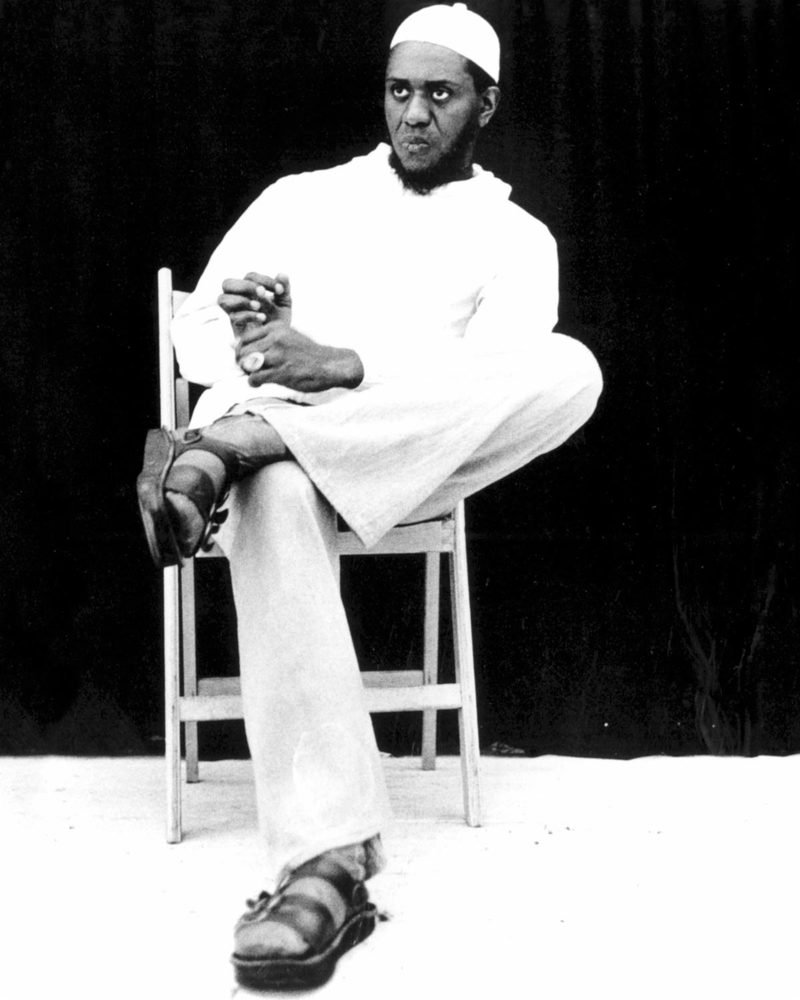 Pharoah Sanders seated, 1977