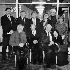 The last staff of the Polish Radio Experimental Studio, 2002, including Eugeniusz Rudnik and Bohdan Mazurek