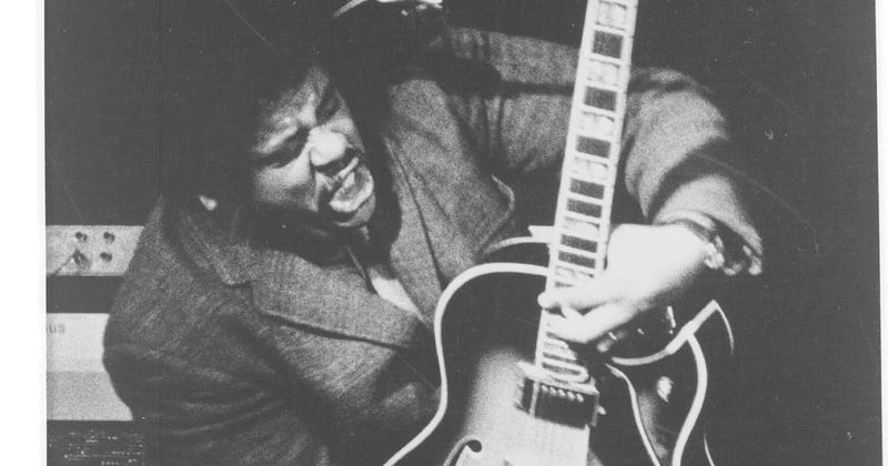 Sonny Sharrock playing electric guitar