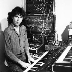 Steve Roach at his synthesizer rig