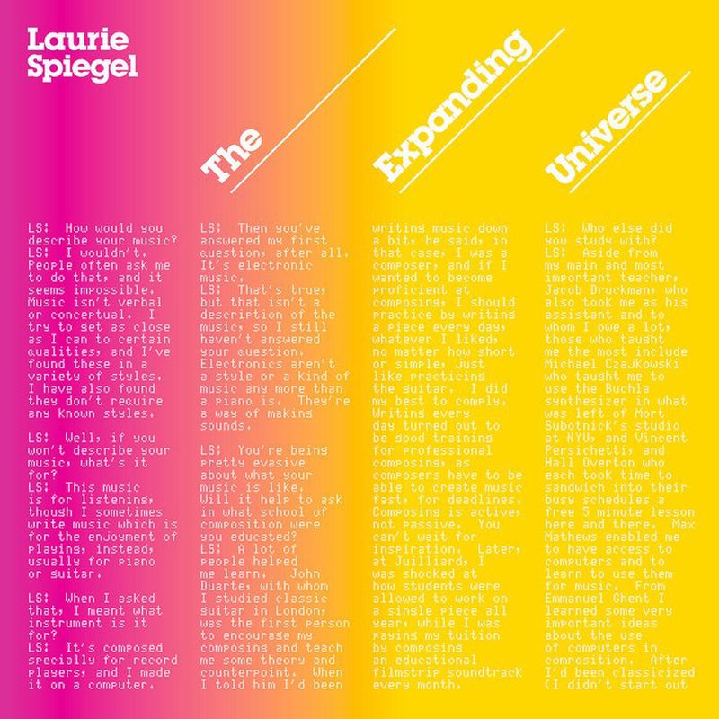 Cover of The Expanding Universe by Laurie Spiegel