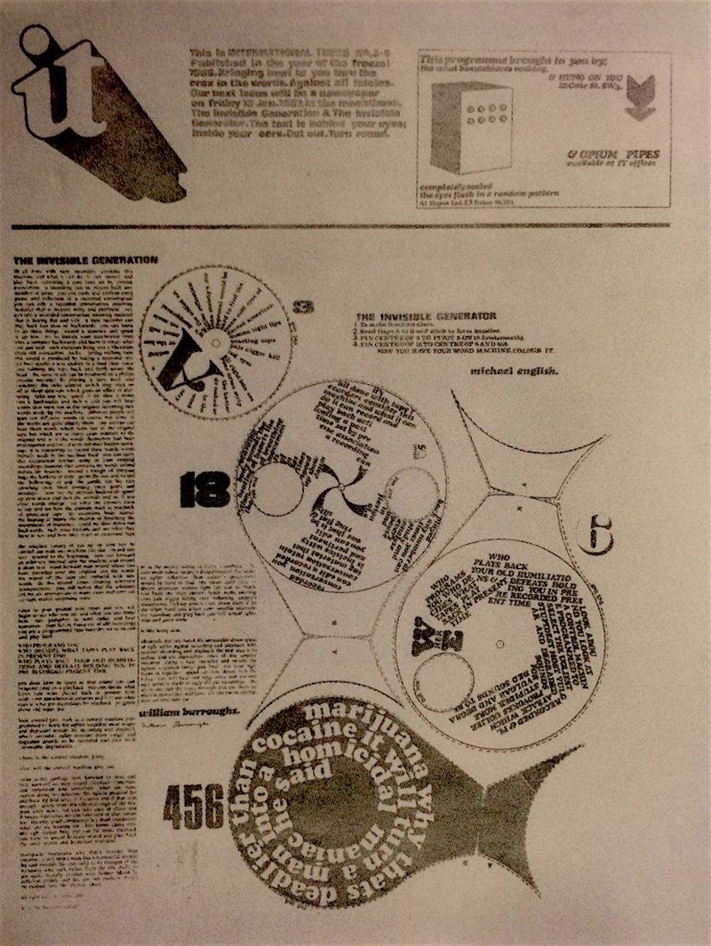 Poster of Burroughs's 'The Invisible Generation' as published in International Times