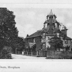 A 1912 postcard of the oast house at Millers Farm, Meopham, later renamed Tower Folly by Daphne Oram