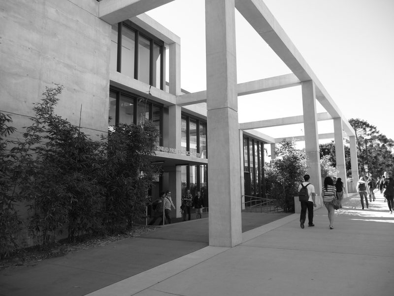 Entrance to UCSD's Conrad Prebys Music Center, current home of the UCSD Department of Music