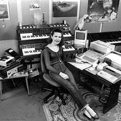 Wendy Carlos in her studio, 1986