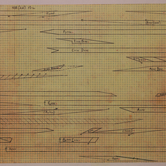 Page three of John Cage's handwritten Williams Mix score (1952)