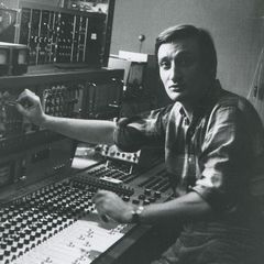 Jean Schwarz at a mixing console in a studio