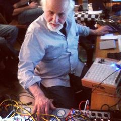 Morton Subotnick with a Buchla touch keyboard, 2012