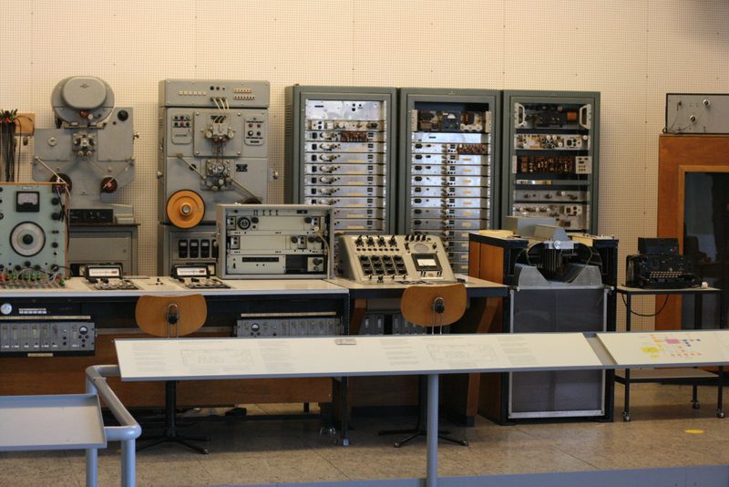 The Siemens Studio für elektronische Musik's equipment, preserved at the Deutsches Museum, Munich