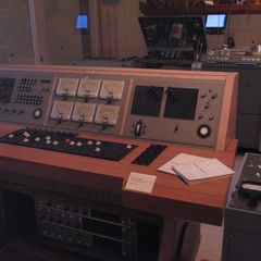 The Studio di Fonologia's original 1955 audio console, now preserved at the Museo degli Strumenti Musicali, Castello Sforzesco, Milan